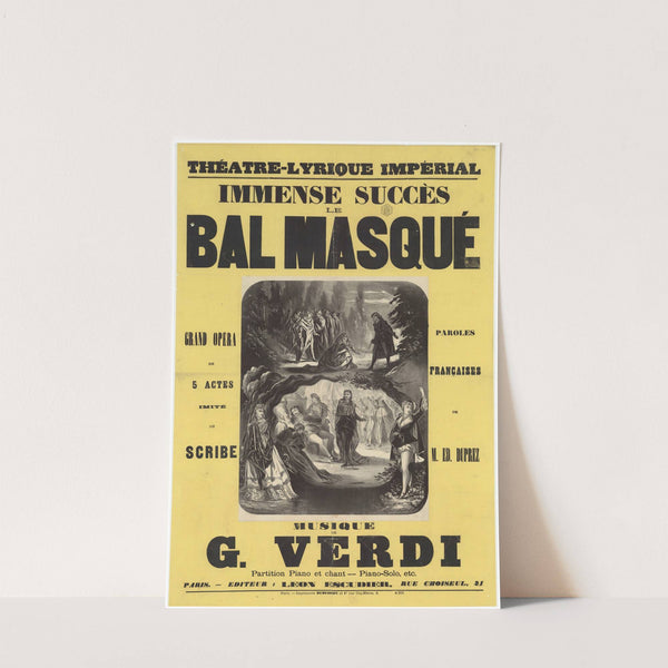 Un Bal masqué. Opéra en 5 actes (de N. Somma), imité de Scribe par Ed. Duprez. Musique de Verdi (1869) by Emile Dameron