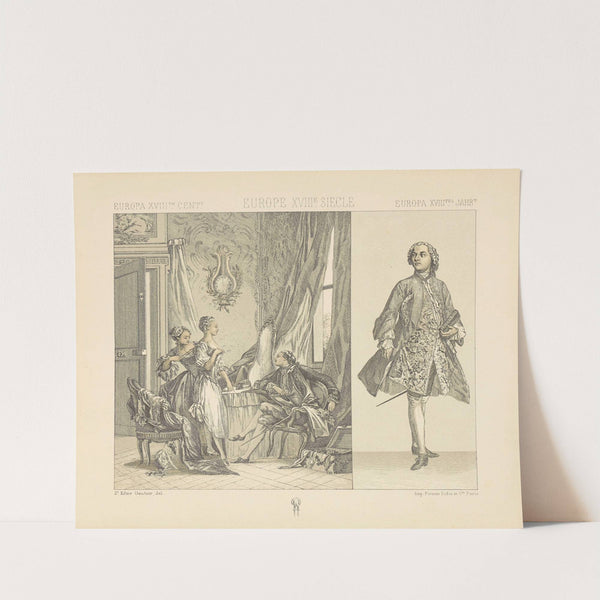 Un cabinet de toilette vers 1760 – le maintien (1876-1888) by Auguste Racinet