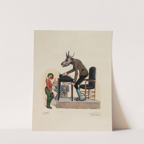 Un chef d’Istitution apperçevant une paille dans l’oeil de son élève by Charles-Joseph Traviès de Villers