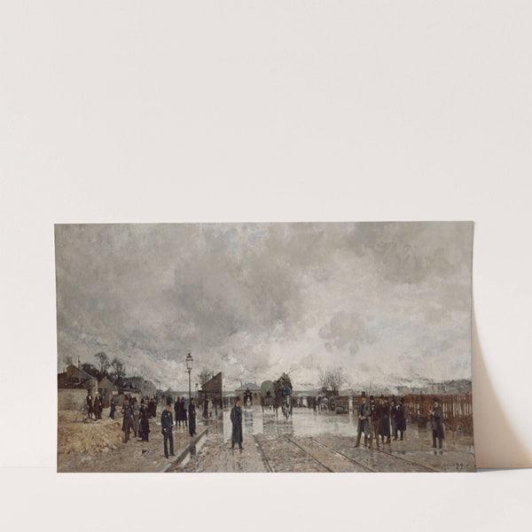 Un coin de Bercy pendant l’inondaton (1879) by Luigi Loir