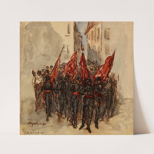 Un défilé Prison Mazas (1871) by Armand Gautier