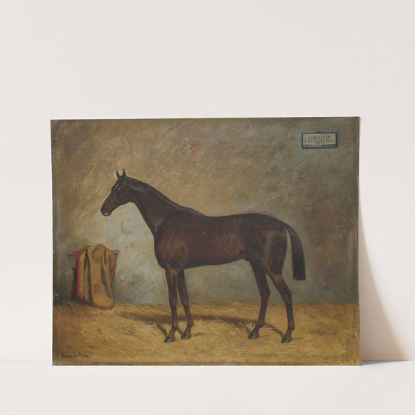 Un étalon noir à Kisber (1901) by Julius von Blaas