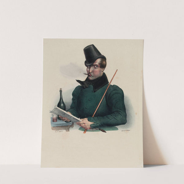 Un étudiantfesant son droit à l’Estaminet by Charles-Joseph Traviès de Villers