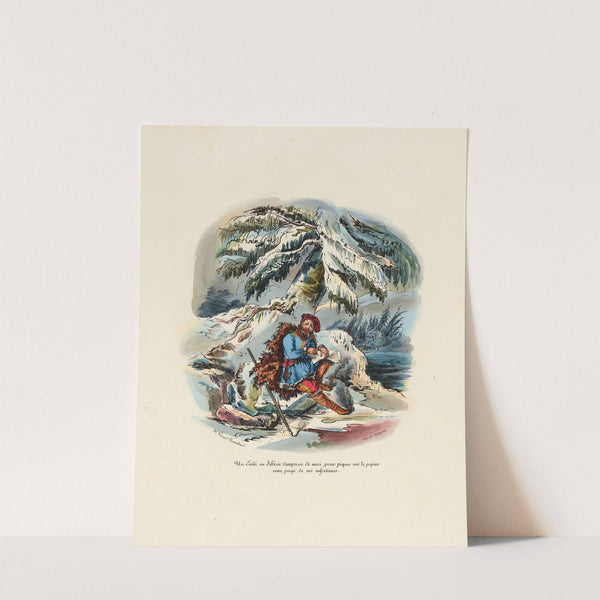 Un exilé en Sibérie s’empara de moi pour piquer sur le papier une page de ses infortunes (1828) by Henri-Gérard Fontallard
