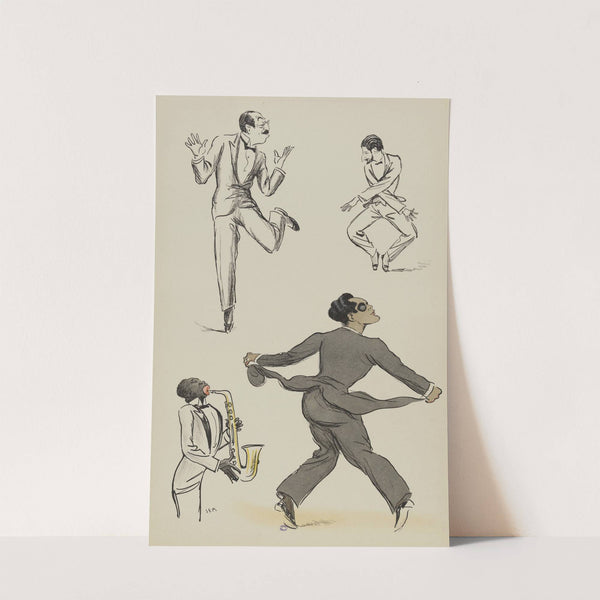 Un homme, Gabriel Domergue, le prince de Kapurtala dansent (1927) by Georges Goursat (Sem)