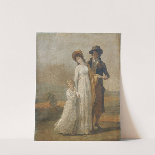 Un jeune couple et une fillette, Etude pour La Leçon d’agriculture by François-André Vincent