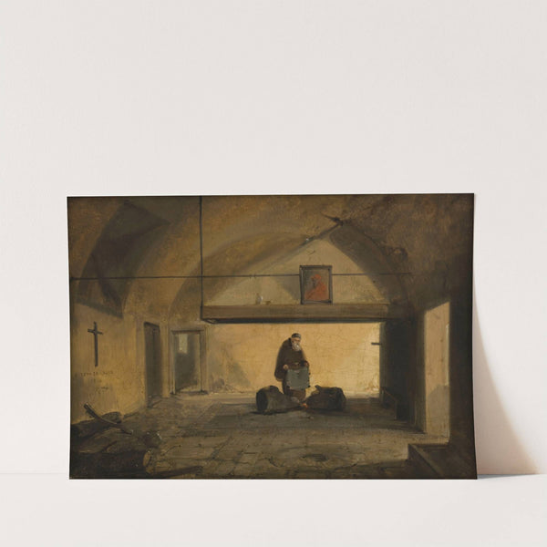 Un moine dans une salle voûtée (1828) by François-Marius Granet