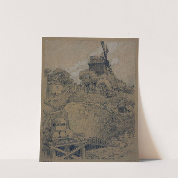 Un moulin, dans le haut de Montmartre by Ferdinand Boberg