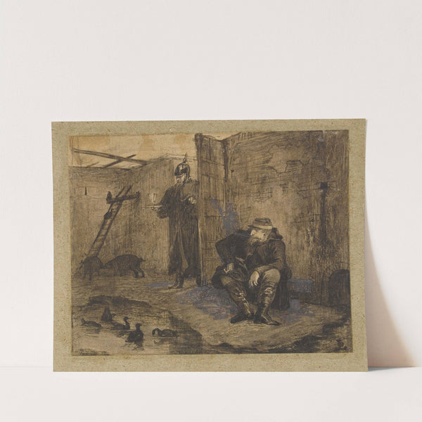 Un soldat prussien lui apporta un verre d’eau (1879) by Jean-Paul Laurens