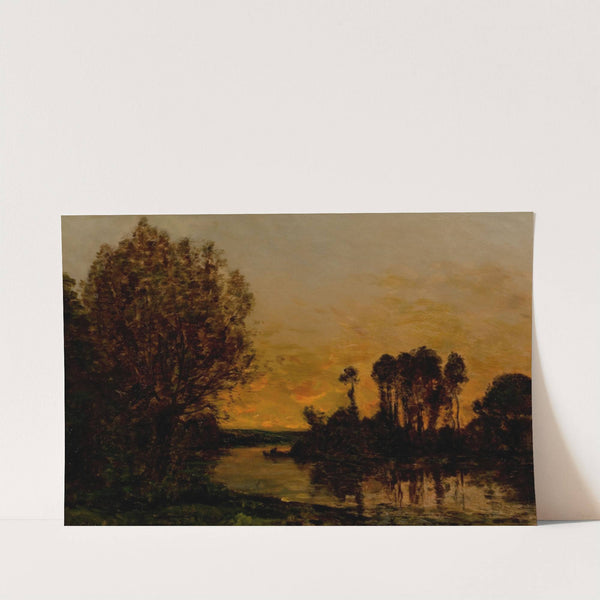 Un Soleil Couchant au Rive by Hippolyte Camille Delpy