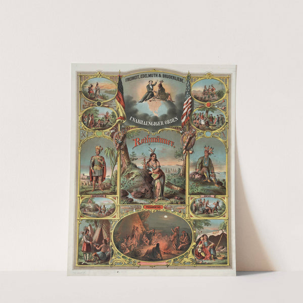 Unabhaengiger Orden der Rothmänner (1870) by Strobridge & Co. Lith.