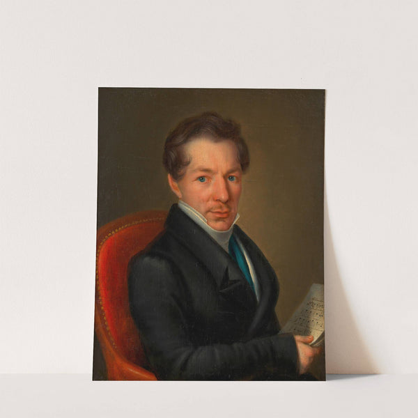 Unbekannter Herr mit Notenblatt by Anonymous