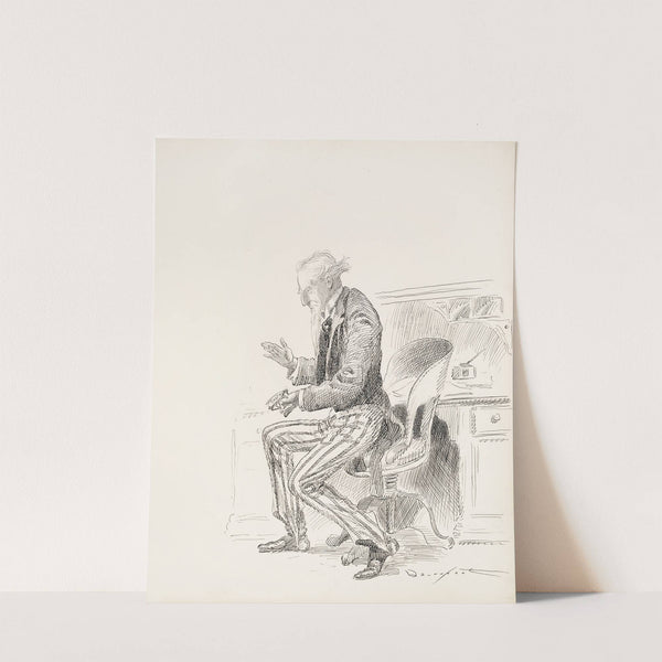 Uncle Sam about to swat at a mosquito representing Castro, which is biting him. by Homer Davenport