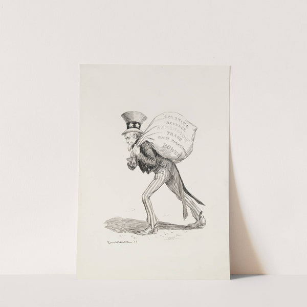 Uncle Sam carries a large bag (1899) by William Henry Walker
