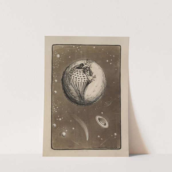 Uncle Sam depicted as the man on the moon. (1904) by William Henry Walker