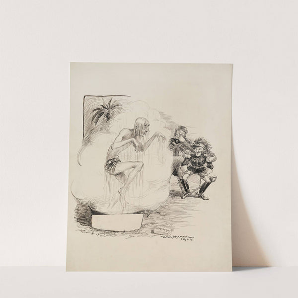 Uncle Sam, soaking wet in a wash tub, with a bar of ‘army’ soap (1902) by William Henry Walker