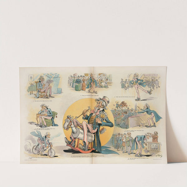 Uncle Sam’s ‘crazes’ past and present (1896) by Frederick Burr Opper