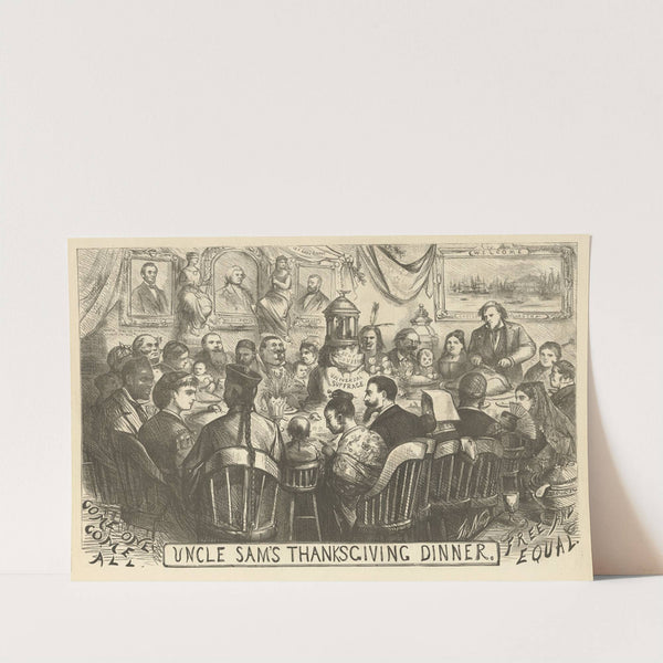 Uncle Sam’s Thanksgiving dinner (1869) by Thomas Nast