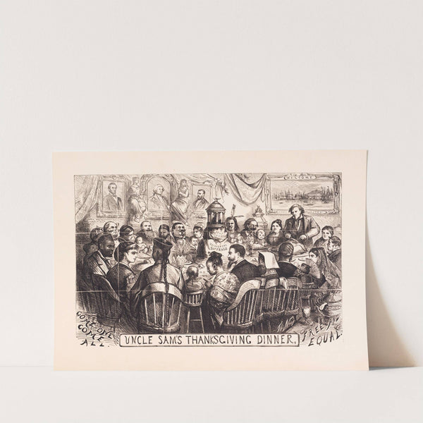 Uncle Sam’s Thanksgiving dinner by Thomas Nast