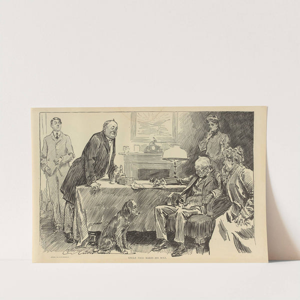Uncle Tagg makes his will (1900-1905) by Charles Dana Gibson
