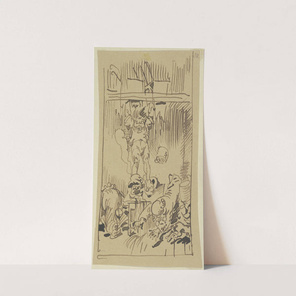 Und Hoppenstedt, wie er sich stemme, ; Saust schon in Topf und Butterbemme (1871) by Wilhelm Busch