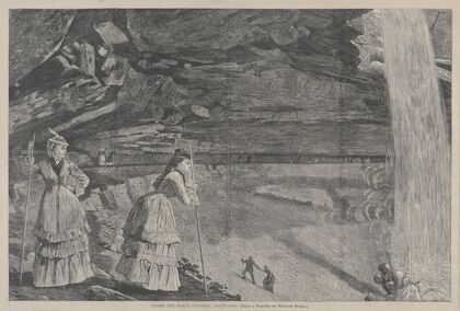 Under the Falls, Catskill Mountains From a Painting by Winslow Homer (1872)
