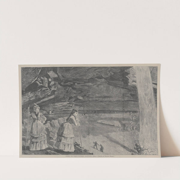 Under the Falls, Catskill Mountains From a Painting by Winslow Homer (1872) by Winslow Homer