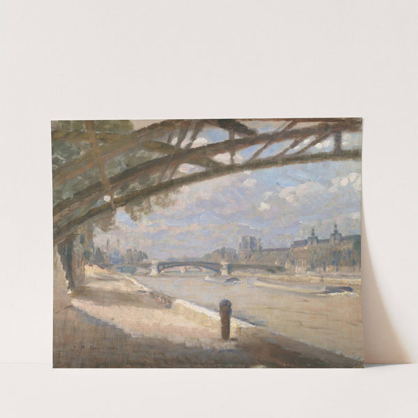 Under the Pont des Arts, Paris. Noon by Julius Paulsen