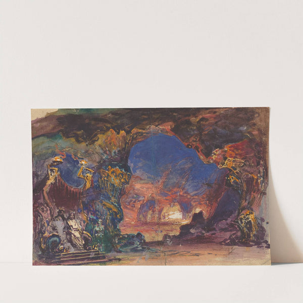 Underworld Scene with a Man and Woman Enthroned and Death Standing Guard by Robert Caney