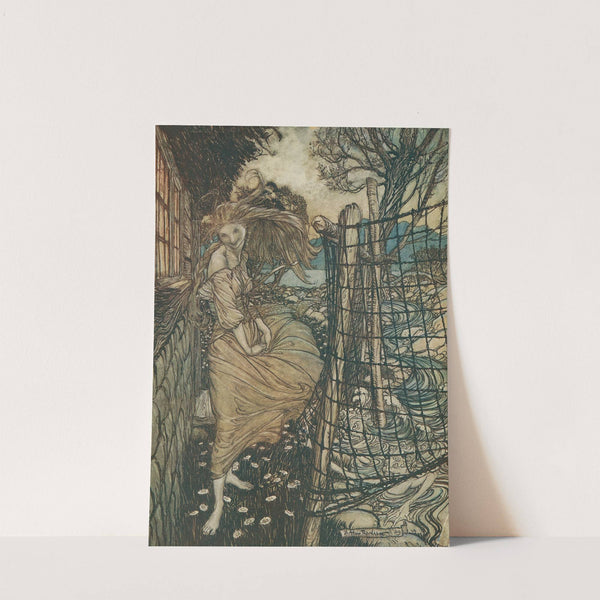 Undine outside the window (1912) by Arthur Rackham