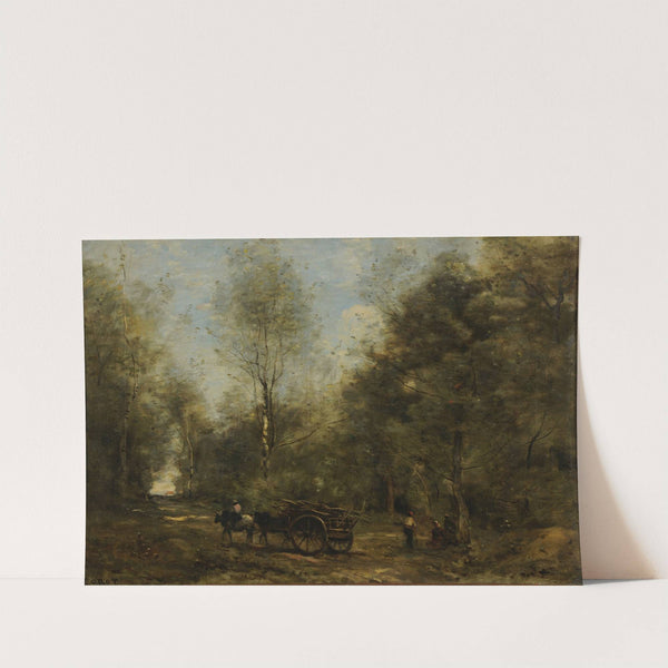 Une allée dans les bois de Wagnonville by Jean-Baptiste-Camille Corot
