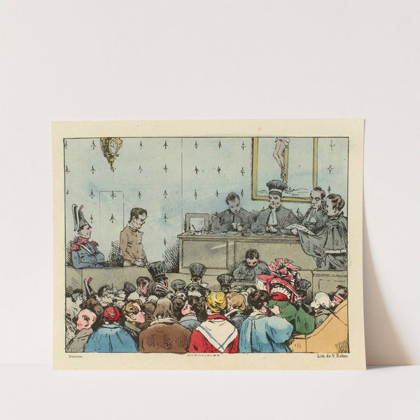 Une audience de police correctionnelle (1830) by Félix Fortuné Delarue