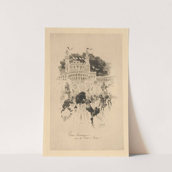 Une bourrasque sur le Pont d’Lena (1878) by John Ames Mitchell