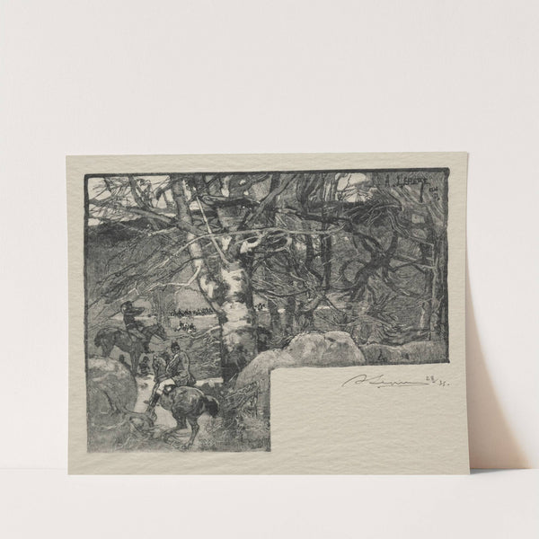 Une chasse à Courre au Mont Gerard (1887) by Auguste Louis Lepère