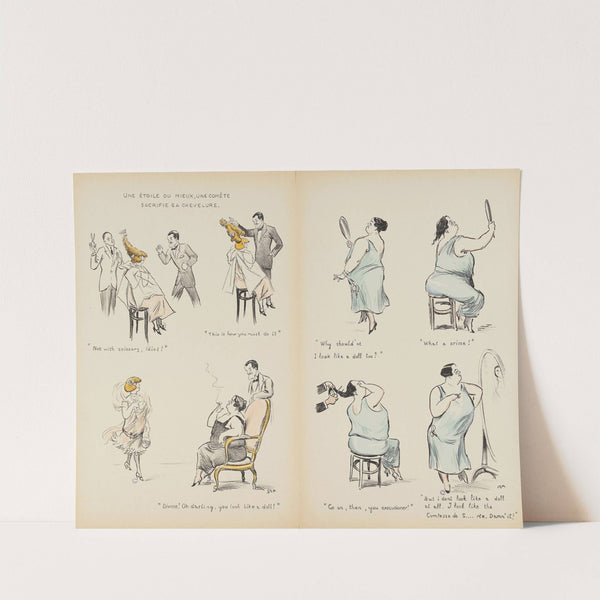 une étoile ou mieux, une comête sacrifie sa chevelure (1900-1934) by Georges Goursat (Sem)