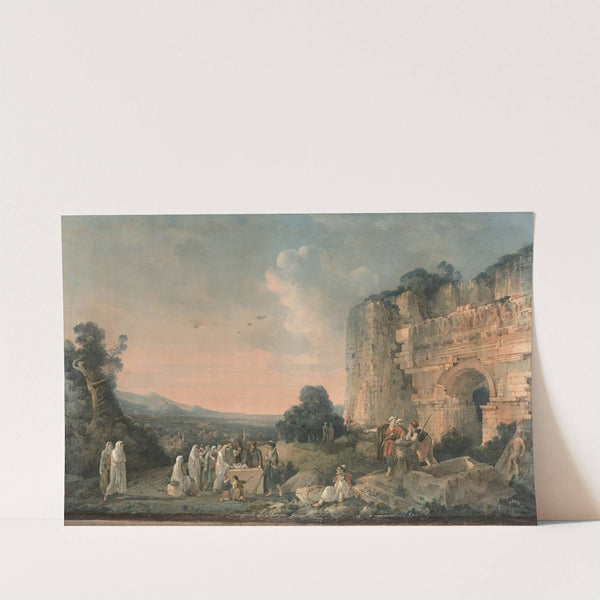 Une famille grecque devant Ephèse, près de la porte de la Persécution by Louis-François Cassas