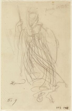 Une femme en armure de dos