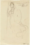 Une femme en armure et bouclier de face