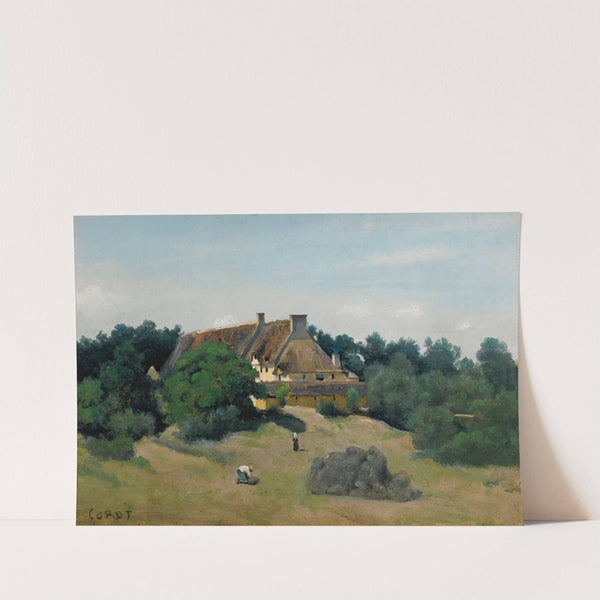 Une Ferme À Saint-Martin-Du-Bon-Fosse, Près De Saint-Lô by Jean-Baptiste-Camille Corot