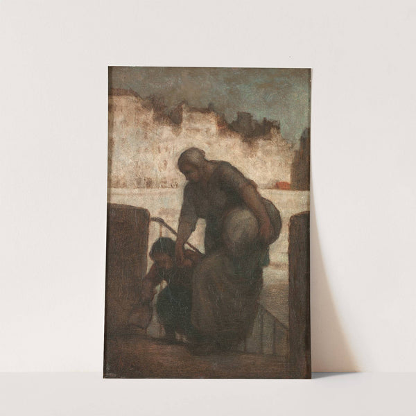 Une laveuse au Quai d’Anjou (Laundress on the Quai d’Anjou) (circa 1860) by Honoré Daumier