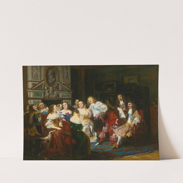 Une Lecture Chez Madame De Sevigne by Joseph Nicolas Robert-Fleury