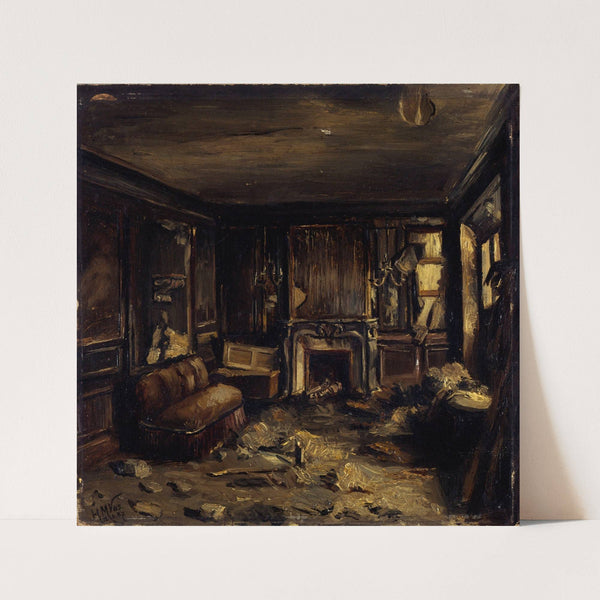 Une loge d’artiste à l’Opéra-Comique, après l’incendie du 15 mai 1887 (1887) by Henri-Martin Vos