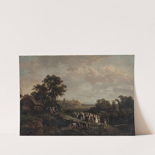 Une noce en procession by Eugène Louis Vasselin