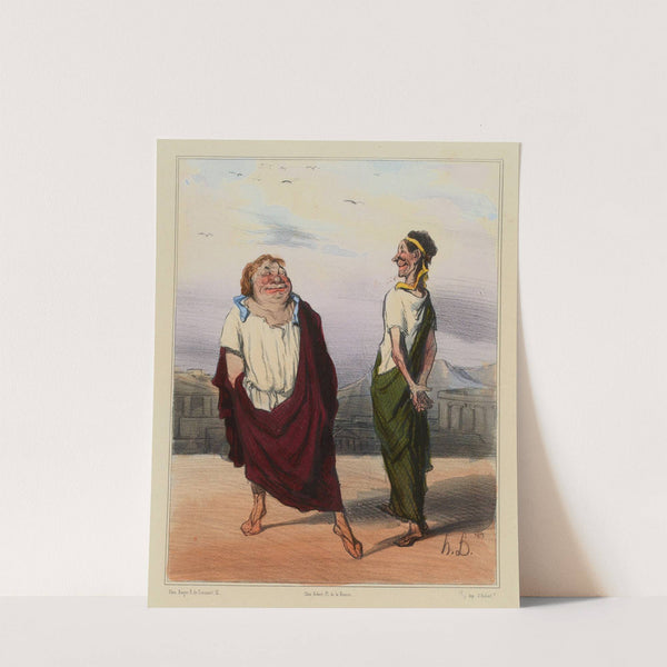 Une rencontre de joyeux augures (1833) by Honoré Daumier