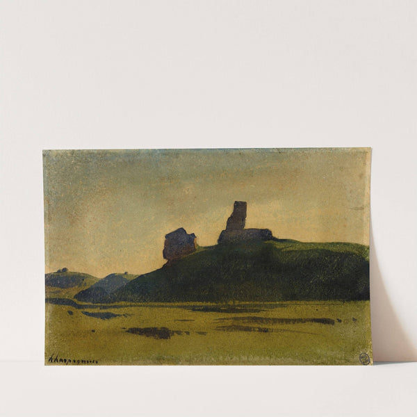 Une ruine sur colline by Henri-Joseph Harpignies