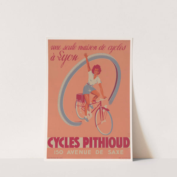 Une seule maison de cycles à Lyon. Cycles Pithioud, 150 avenue de Saxe (1946) by Imp. Réunies de Lyon