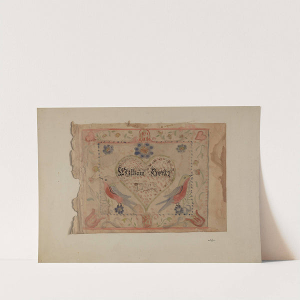 Unframed Birth Certificate by Edward White