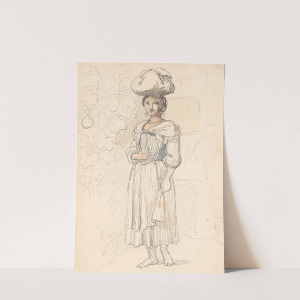 Ung italienerinde, stående (1810 – 1873) by Wilhelm Marstrand