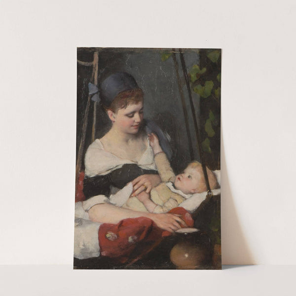 Ung mor som vaggar sitt barn by Emma Ekwall