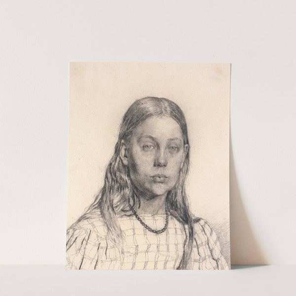 Ung pige. Brystbillede by Christen Købke